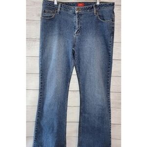Mossimo Women's Jeans Stretch Blue Size 15 Boot Cut Wide Leg Flattering Retro